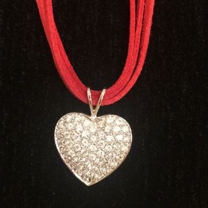 Heart necklace sparkley